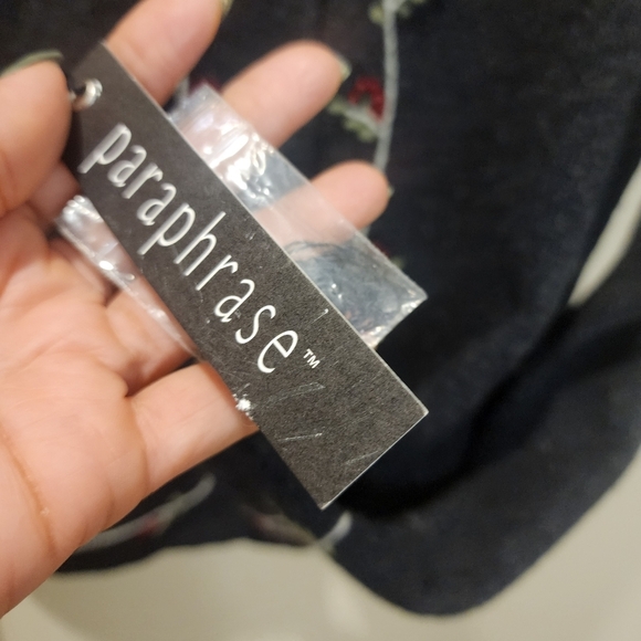 PARAPHRASE gray 100 % Lambswool button Down Cardigan size L - Picture 6 of 12